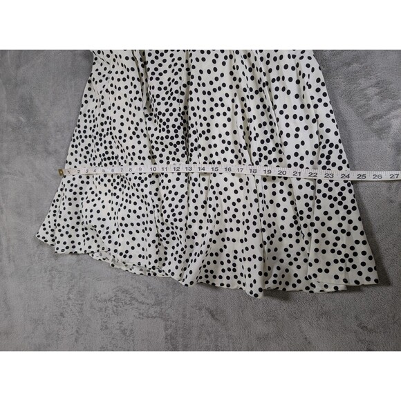 41 Hawthorn Dress Womens L White Black Polka Dot Fit Flare Party Sleeveless - Picture 12 of 12
